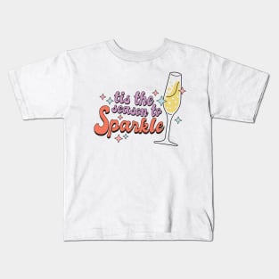 Tis the season to sparkle Happy new year 2023 Kids T-Shirt